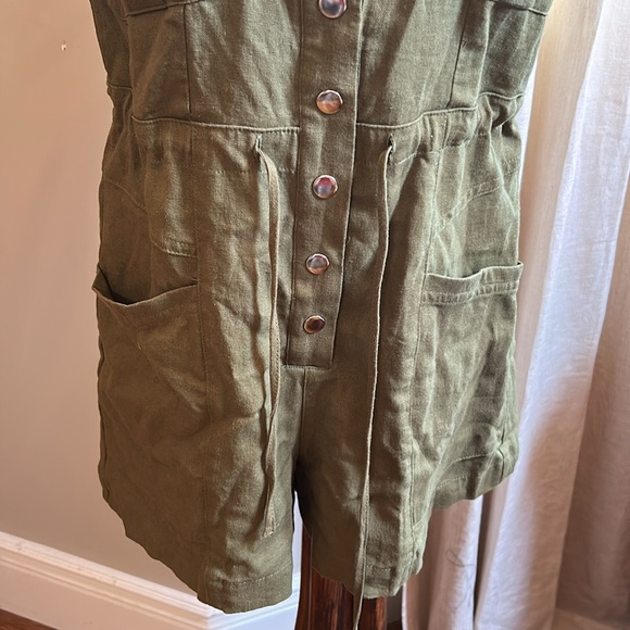 Forever 21 Olive Button Down Romper - Picture 4 of 5
